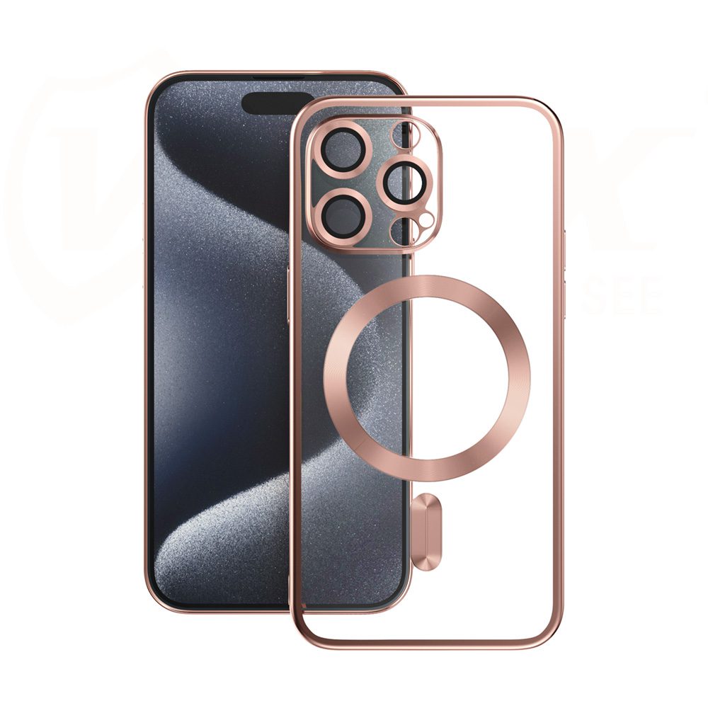 394094_oryg Vmax Electroplating Mag TPU case for iPhone 16 Plus 6,7" rose gold
