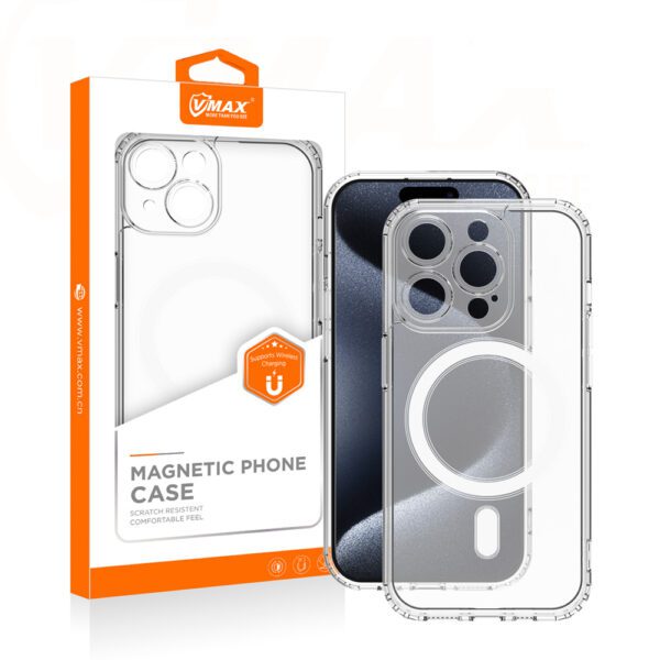 Vmax Acrylic Anti-drop Mag case for iPhone 16 Plus 6,7" transparent
