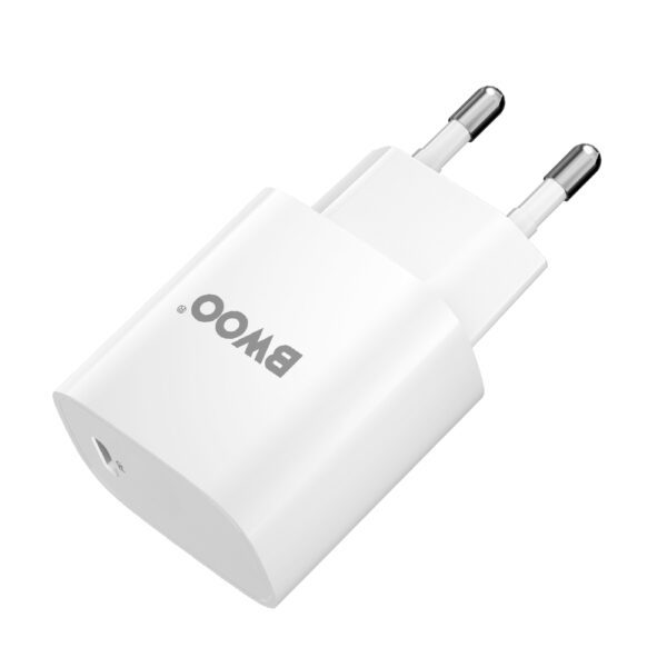 BWOO CDA159 PD wall charger 1x USB-C port + Lightning 20W white