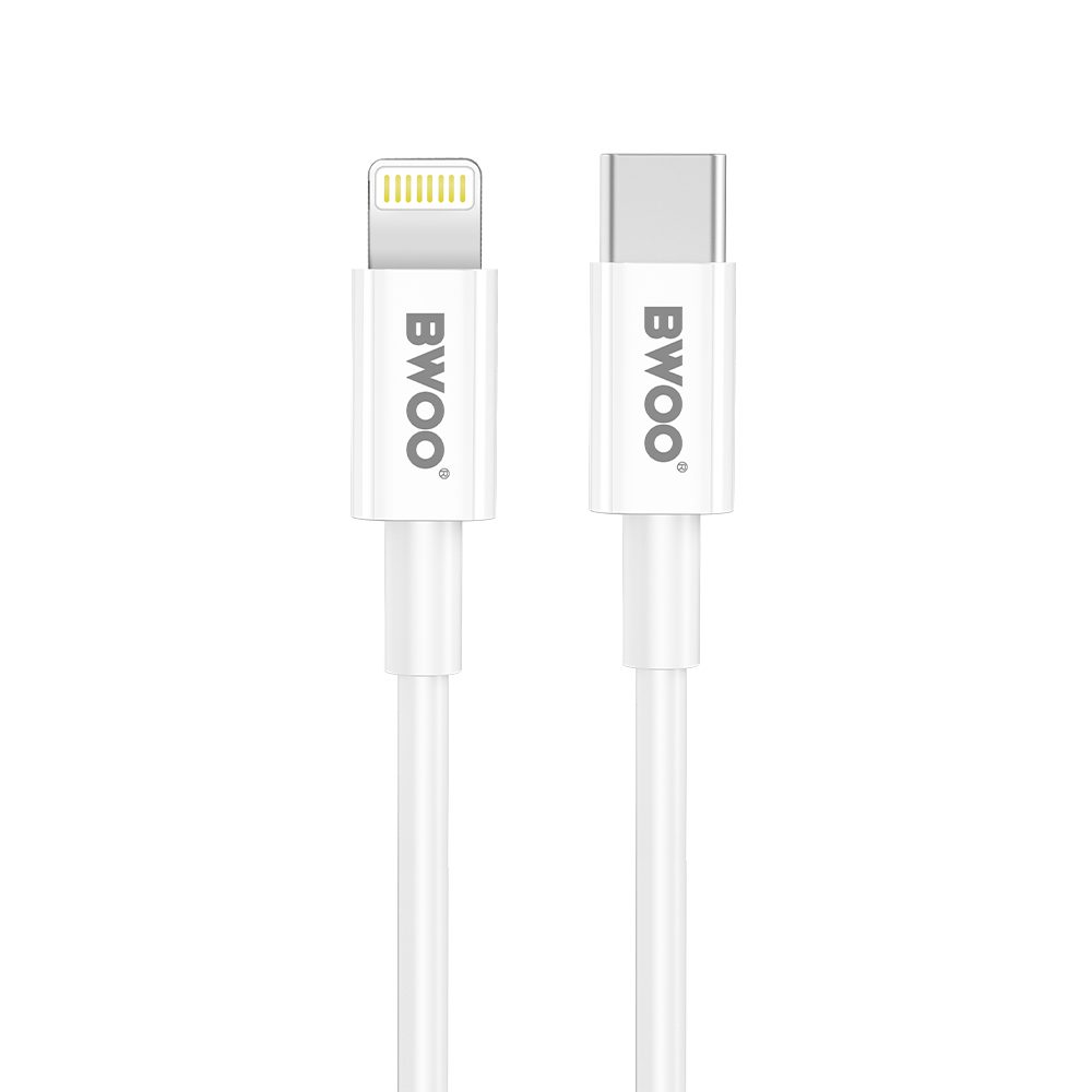 BWOO CDA159 PD wall charger 1x USB-C port + Lightning 20W white