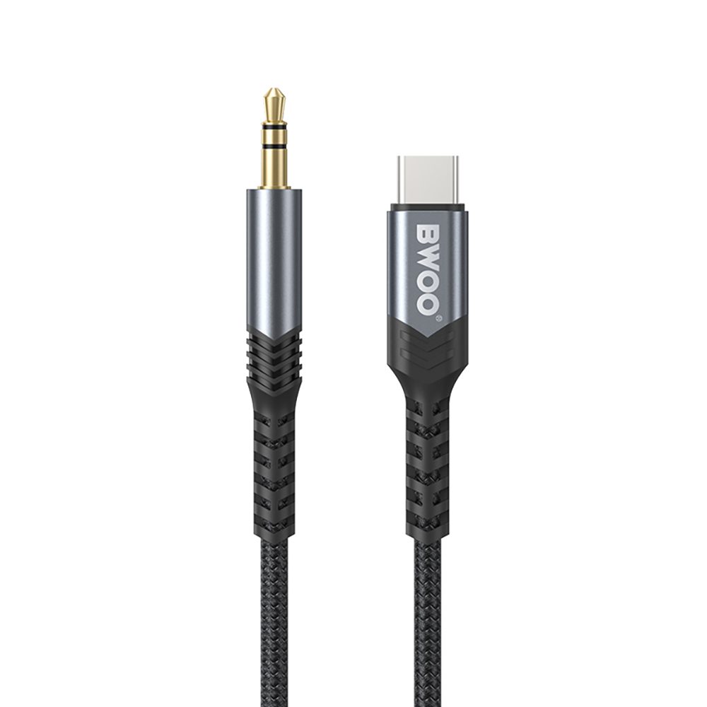 394857_oryg BWOO kabel AUX 3.5mm - USB-C BO-AUX066 czarny