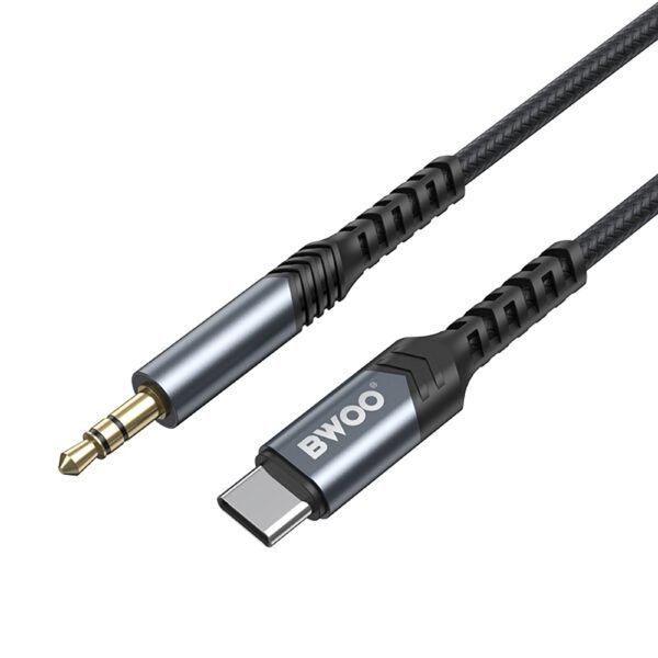 394858_oryg BWOO kabel AUX 3.5mm - USB-C BO-AUX066 czarny