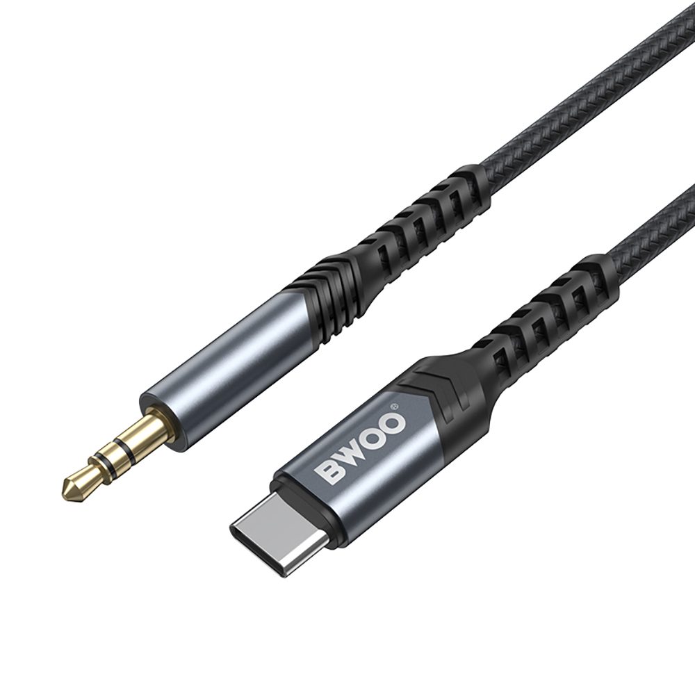 394858_oryg BWOO kabel AUX 3.5mm - USB-C BO-AUX066 czarny