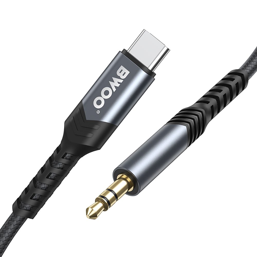 394859_oryg BWOO kabel AUX 3.5mm - USB-C BO-AUX066 czarny