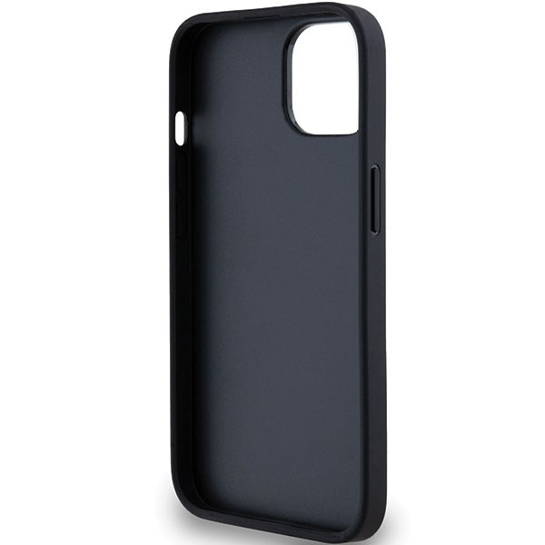 DKNY case for iPhone 15 6,1" DKHCP15SPRTHSLK black HC PU repeat texture pattern w tonal stripe