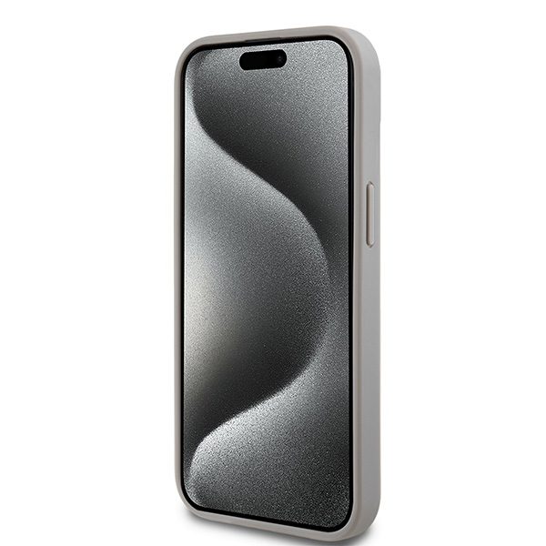 395038_oryg DKNY case for iPhone 15 Plus 6,7" DKHCP15MPRTHSLE beige HC PU repeat texture pattern w tonal stripe