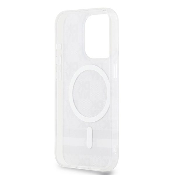 395320_oryg DKNY case for iPhone 15 Pro 6,1" DKHMP15LHCPTSK black HC Magsafe pc tpu checkered pattern w printed stripes