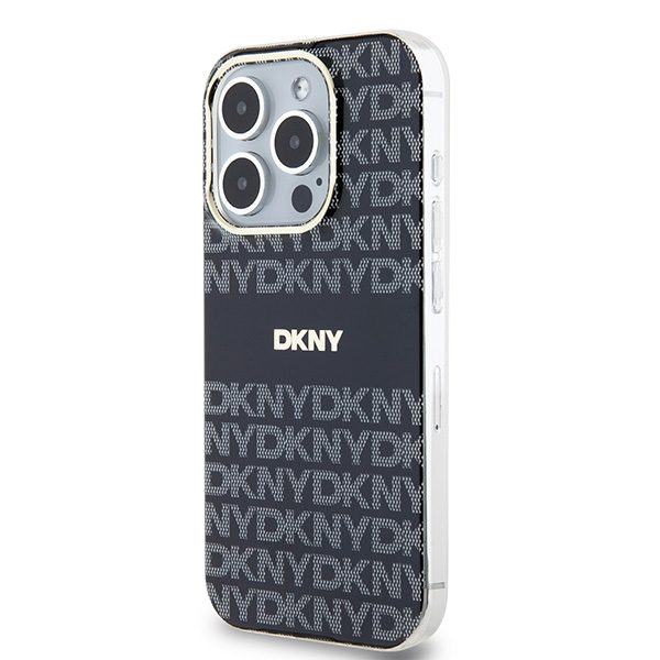 395403_oryg DKNY case for iPhone 15 Pro 6,1" DKHMP15LHRHSEK HC Magsafe pc tpu repeat texture pattern w stripe