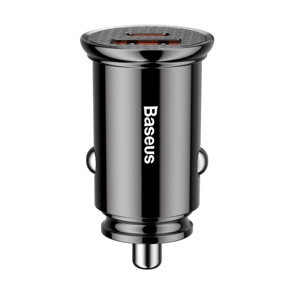 Baseus Circular Plastic QC 3.0 PD car charger 1x USB-C - USB port 30W black