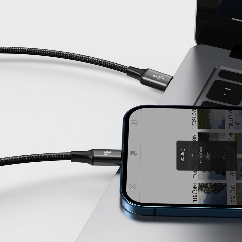 395651_oryg Baseus cable 3in1 Rapid PD USB-C - micro USB + Lightning + USB-C 1,5m black 20W