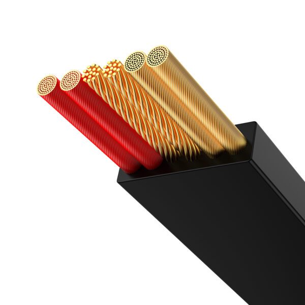 Baseus cable Bright Mirror 2 3w1 USB - micro USB + Lightning + USB-C 1,1m 66W black retractable