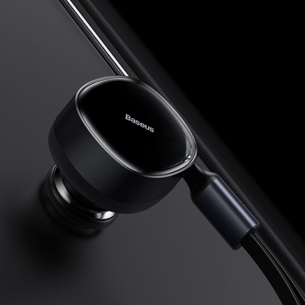 396315_oryg Baseus car charger Enjoyment Retractable 2w1 30W black with cable 2x USB-C