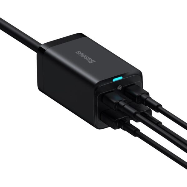 Baseus wall charger GaN3 Pro 100W 2x USB-C 2x USB black