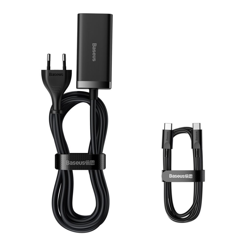 396326_oryg Baseus wall charger GaN3 Pro 100W 2x USB-C 2x USB black