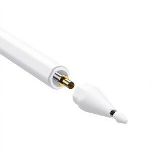 OS-Baseus Smooth Writing 2 Series Stylus Lite with LED Indicators, Moon White (Active version with type-C cable and active pen tip)