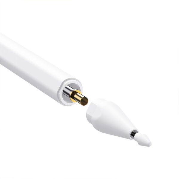 OS-Baseus Smooth Writing 2 Series Stylus Lite with LED Indicators, Moon White (Active version with type-C cable and active pen tip)