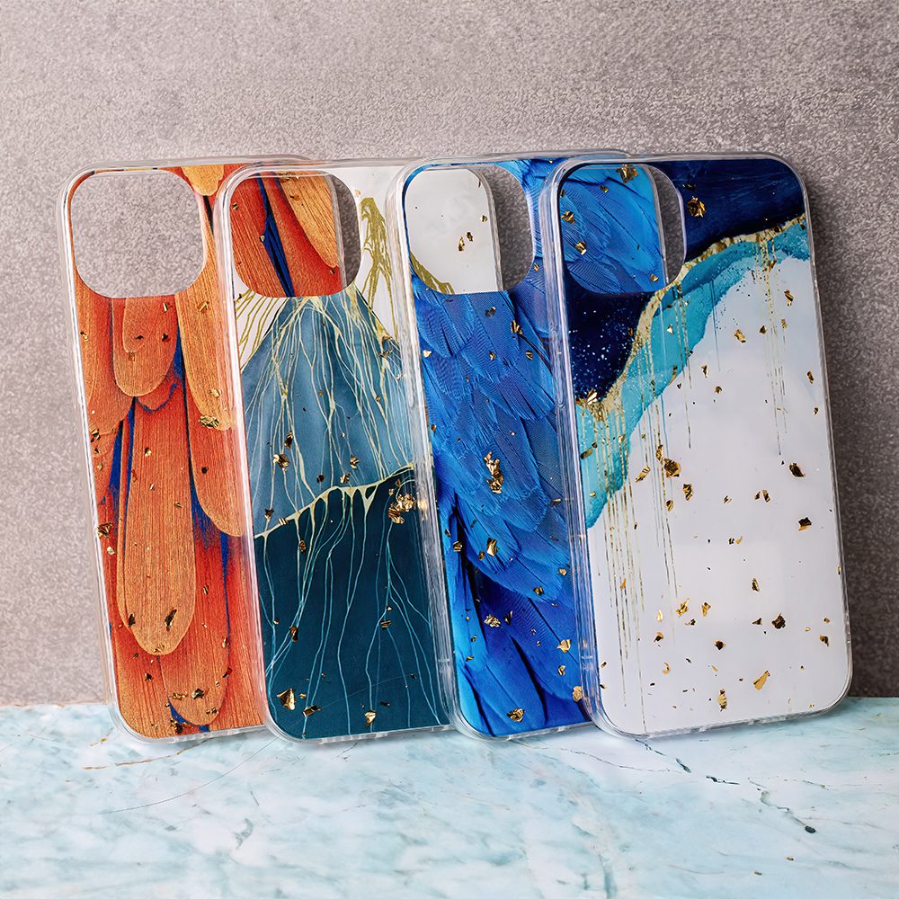 396515_oryg Gold Glam case for Samsung Galaxy A14 4G / A14 5G mountain