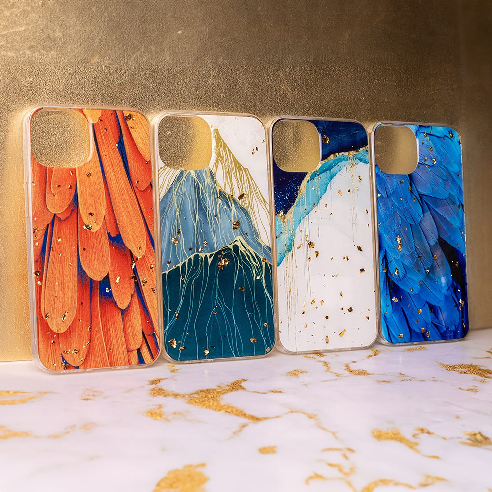 396516_oryg Gold Glam case for Samsung Galaxy A14 4G / A14 5G mountain