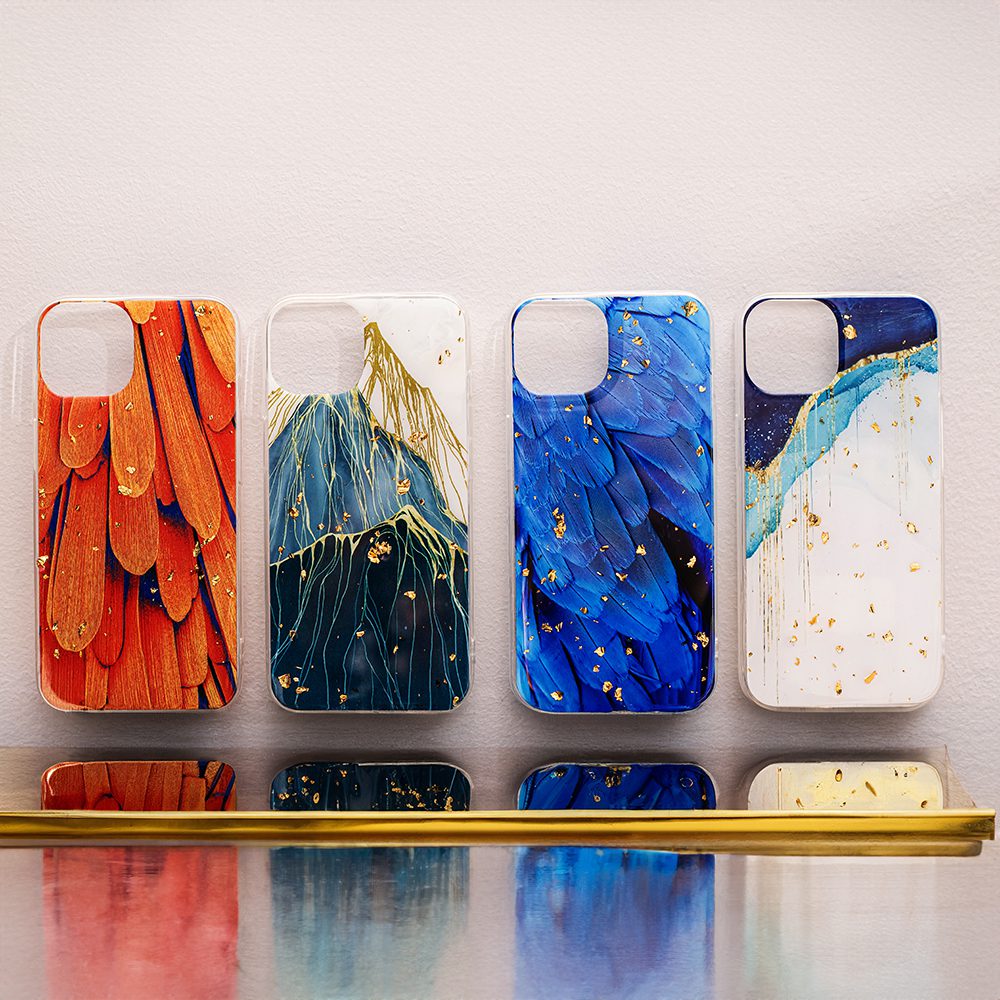 396517_oryg Gold Glam case for Samsung Galaxy A14 4G / A14 5G mountain