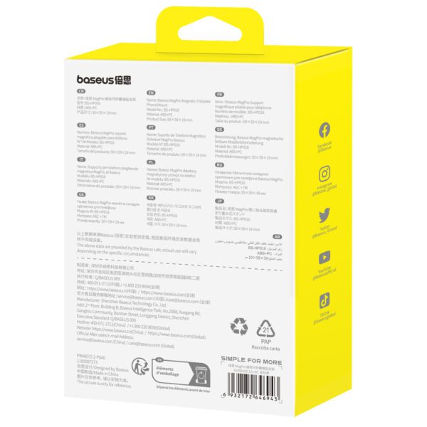 396722_oryg Baseus car holder MagPro magnetic black glued