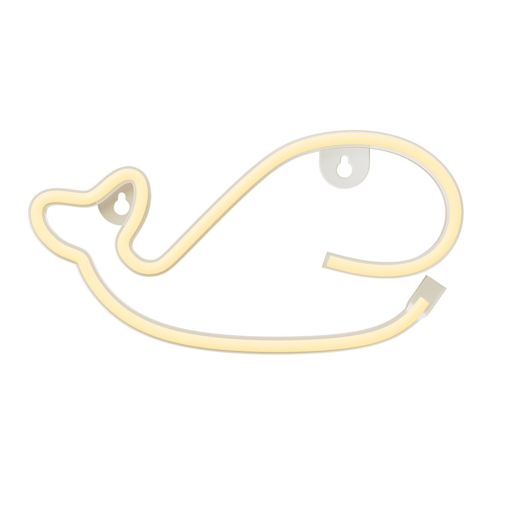 396873_oryg Neon LED Light WHALE warm white Bat + USB FLNE09 Forever Light