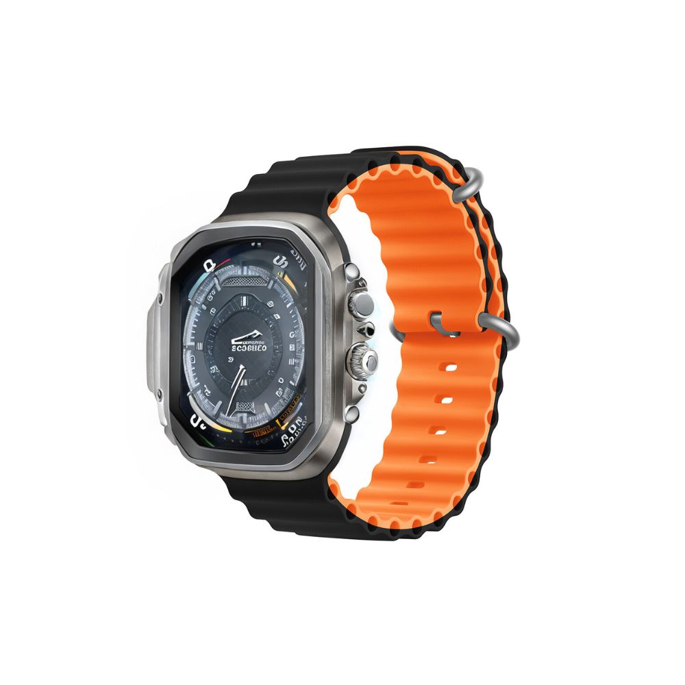 396950_oryg Devia strap Deluxe Sport6 for Apple Watch 44mm/ 45mm/ 46mm/ 49mm black orange