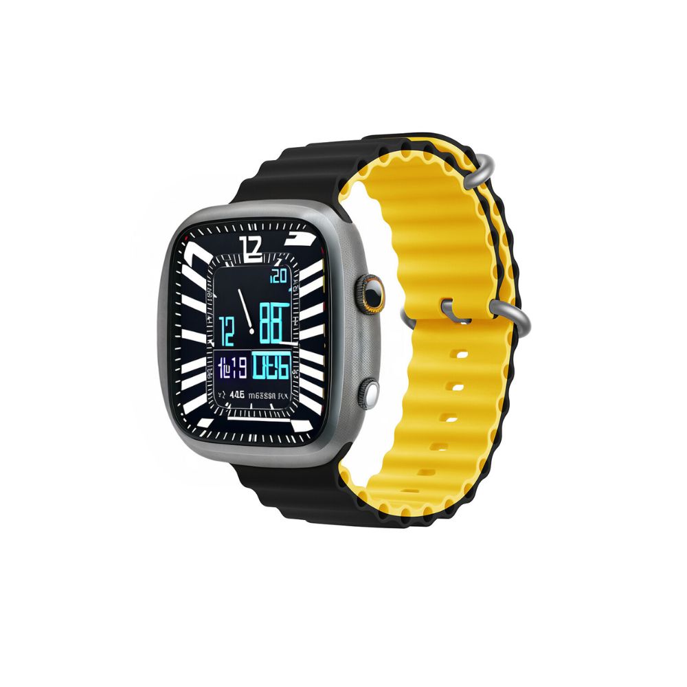 396952_oryg Devia strap Deluxe Sport6 for Apple Watch 44mm/ 45mm/ 46mm/ 49mm black yellow