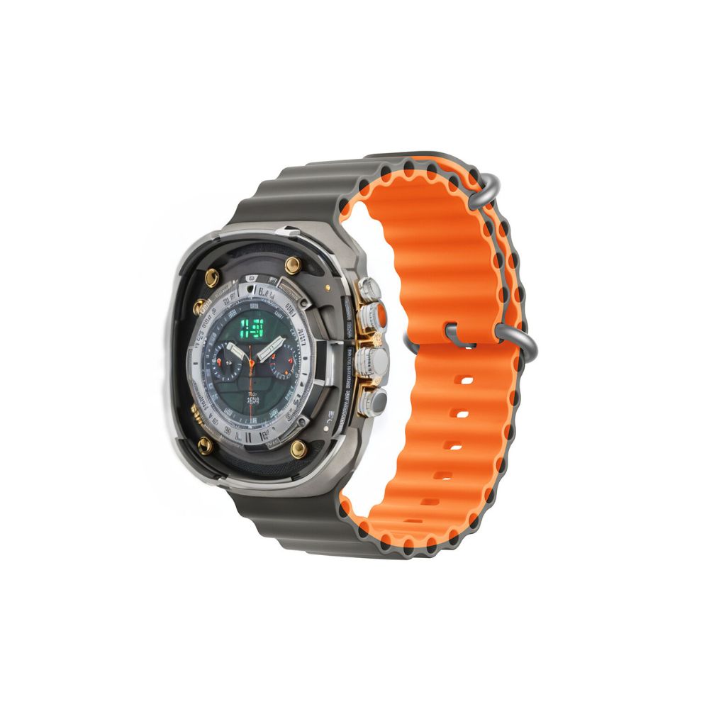 396954_oryg Devia strap Deluxe Sport6 for Apple Watch 44mm/ 45mm/ 46mm/ 49mm grey orange