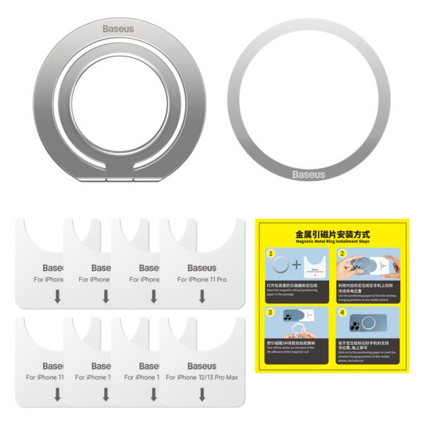 397154_oryg Baseus Halo Series Foldable Metal Ring Stand(Single-ring)Silver