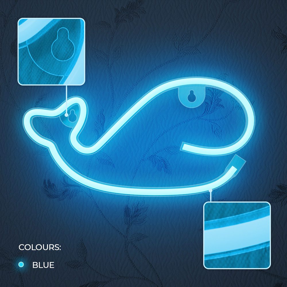 397345_oryg Neon LED Light WHALE blue Bat + USB FLNE19 Forever Light