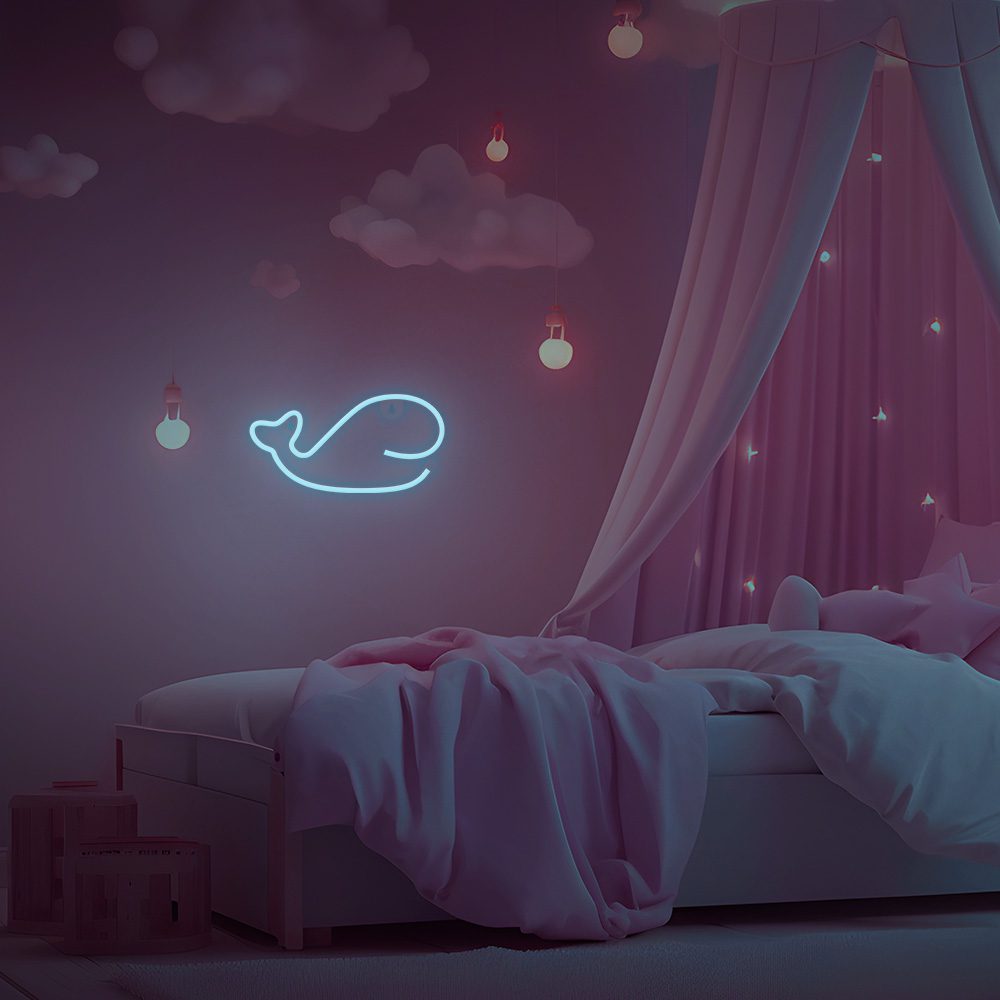 397346_oryg Neon LED Light WHALE blue Bat + USB FLNE19 Forever Light