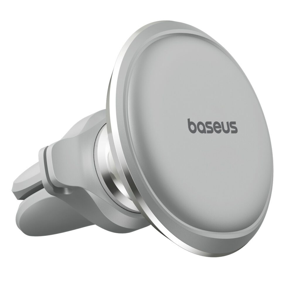 397468_oryg Baseus car holder magnetic with cable clip silver new2 air vent