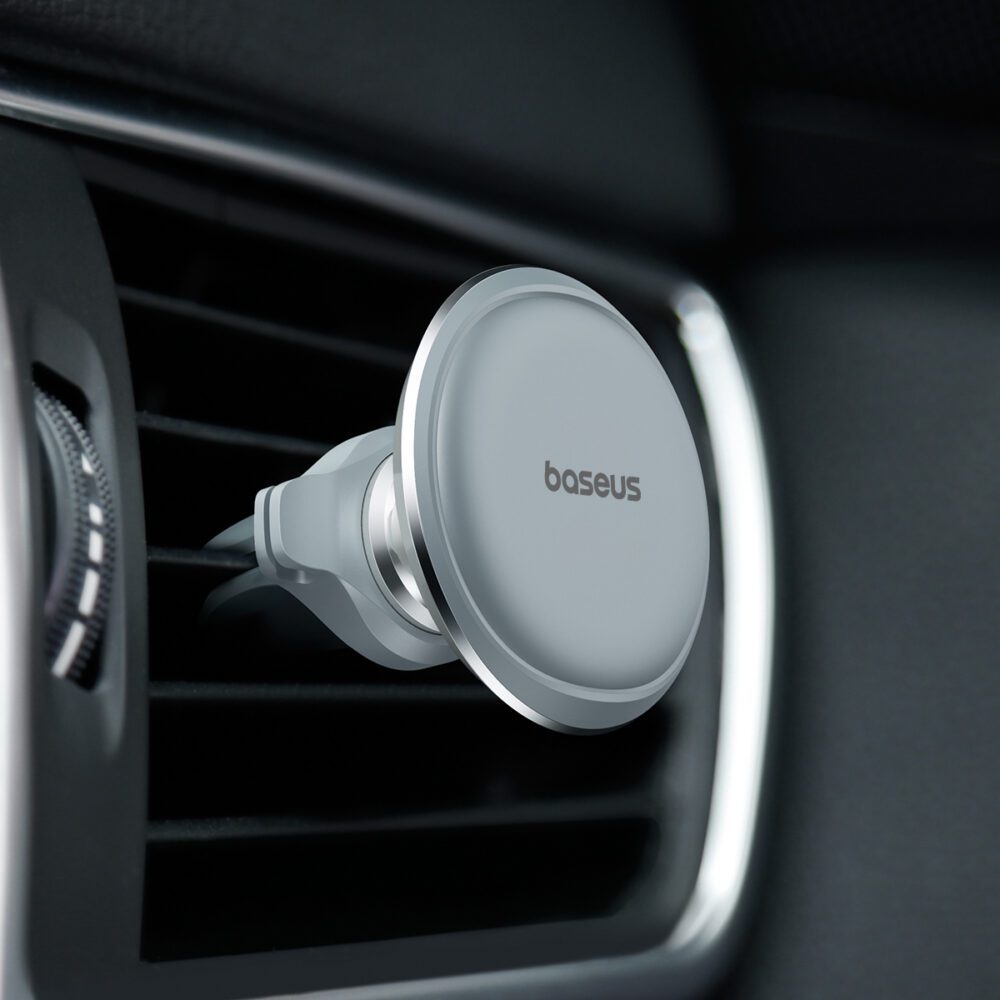 397471_oryg Baseus car holder magnetic with cable clip silver new2 air vent