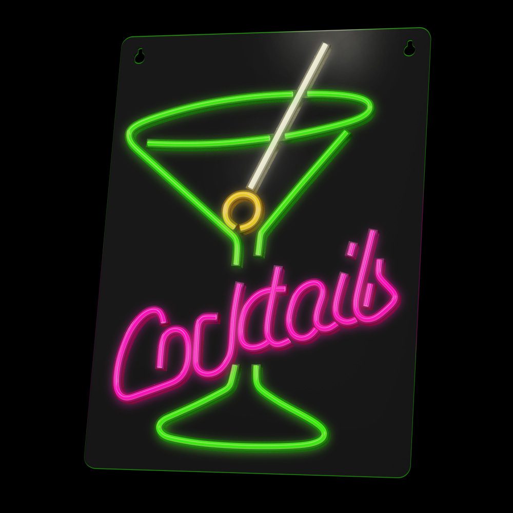 Neon PLEXI LED COCKTAILS pink green FPNE02X Forever Light