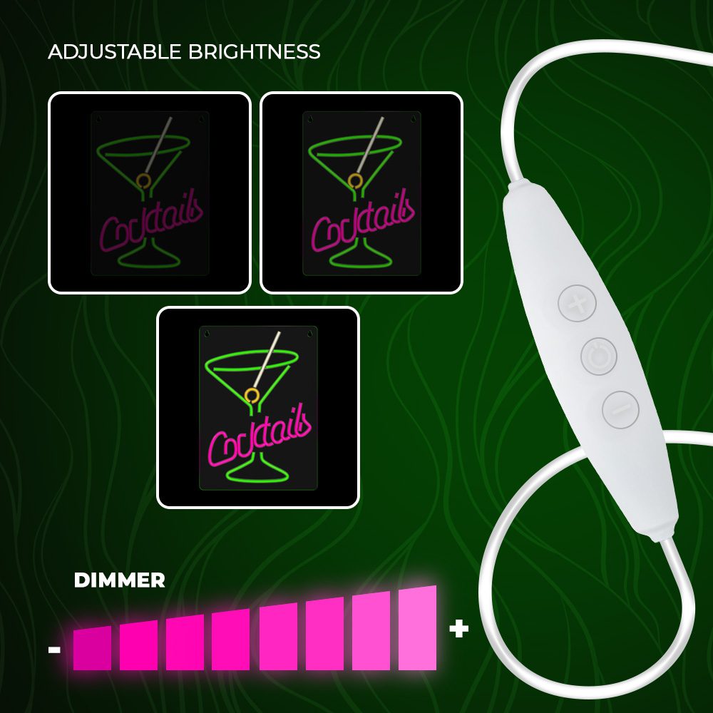 Neon PLEXI LED COCKTAILS pink green FPNE02X Forever Light