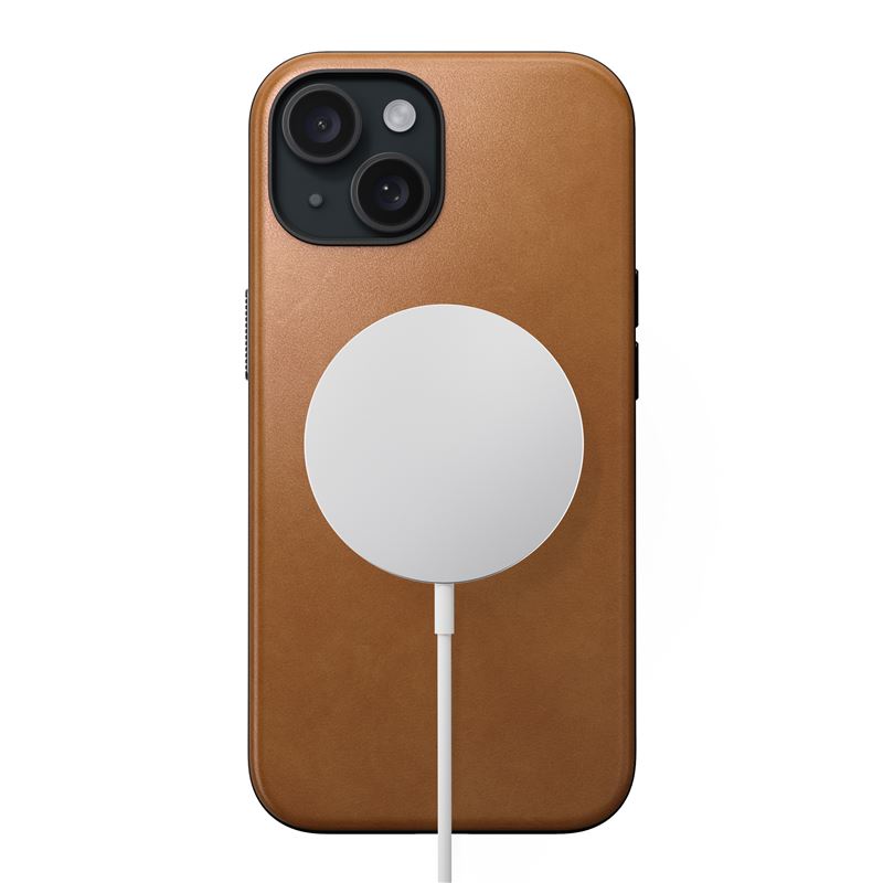 397941_oryg Nomad Modern Leather case for iPhone 15 6,1" english tan