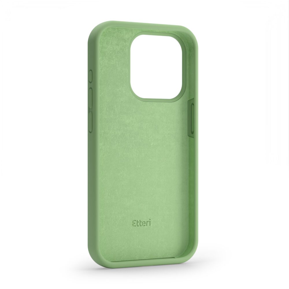 398366_oryg Etteri Silicone case for iPhone 14 6,1" light green