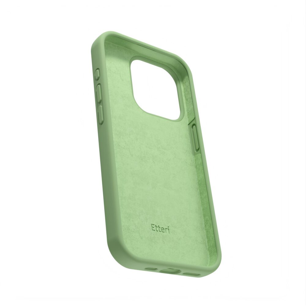 398369_oryg Etteri Silicone case for iPhone 14 6,1" light green