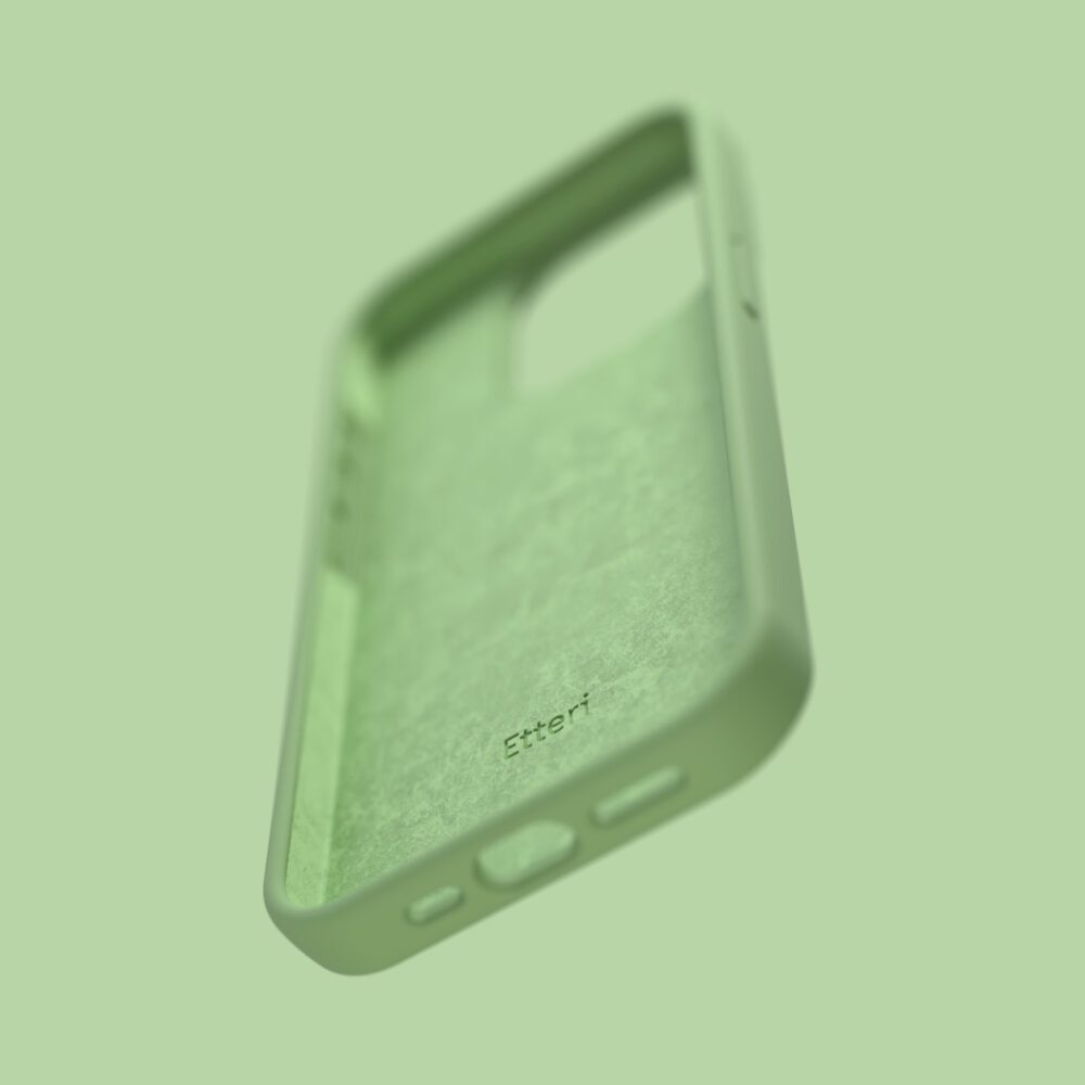 398373_oryg Etteri Silicone case for iPhone 14 6,1" light green