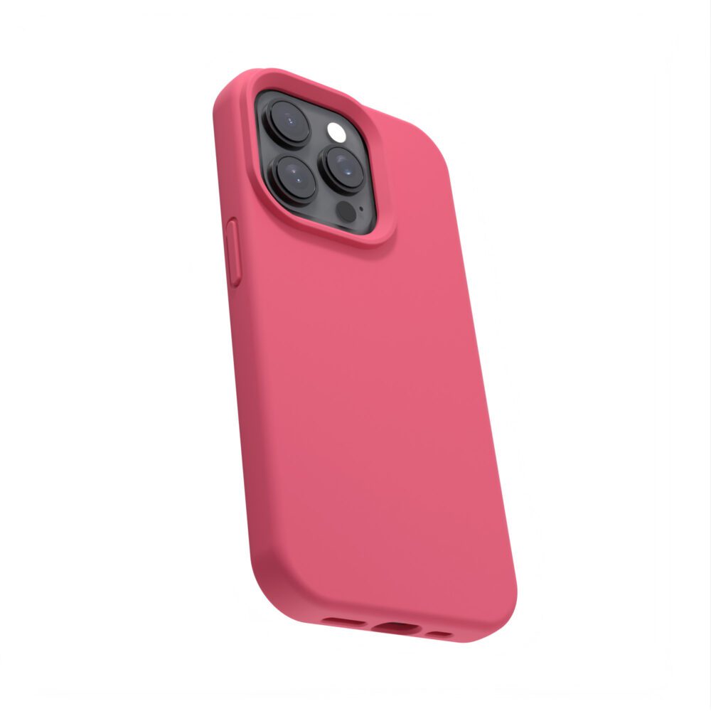398395_oryg Etteri Silicone case for iPhone 14 6,1" raspberry