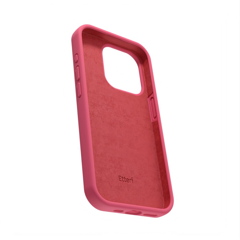 398396_oryg Etteri Silicone case for iPhone 14 6,1" raspberry