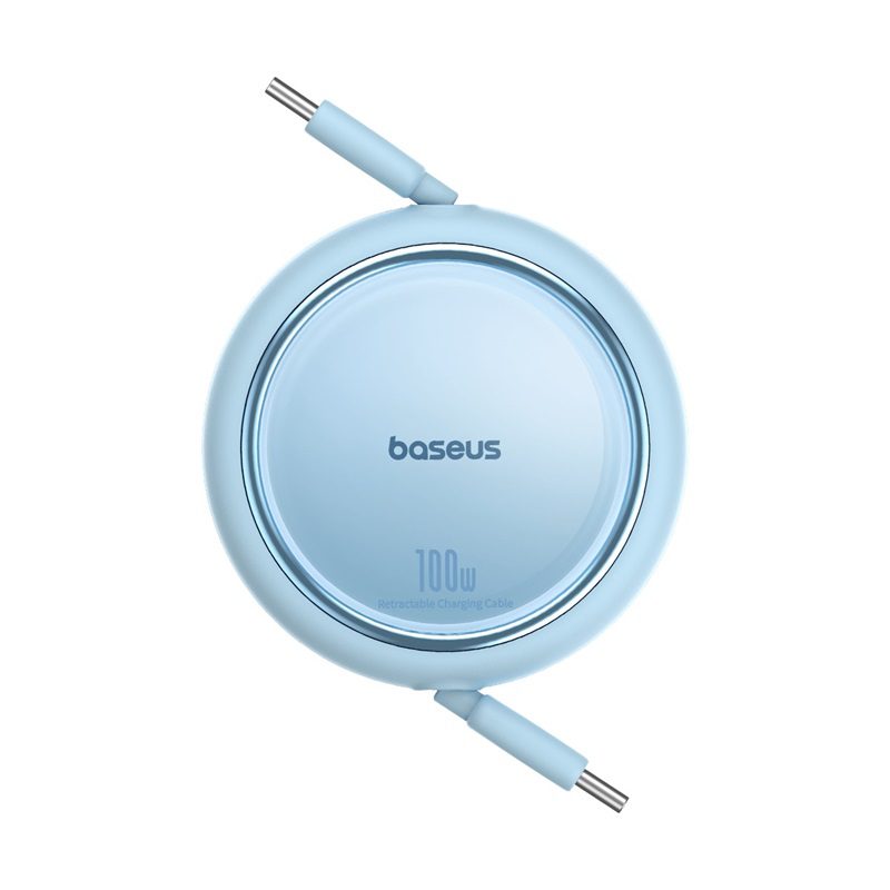 398527_oryg Baseus Free2Draw Mini Retractable Charging Cable Type-C to Type-C 100W 1m Galaxy Blue