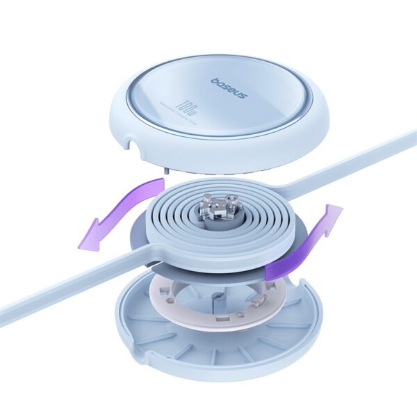 Baseus Free2Draw Mini Retractable Charging Cable Type-C to Type-C 100W 1m Galaxy Blue