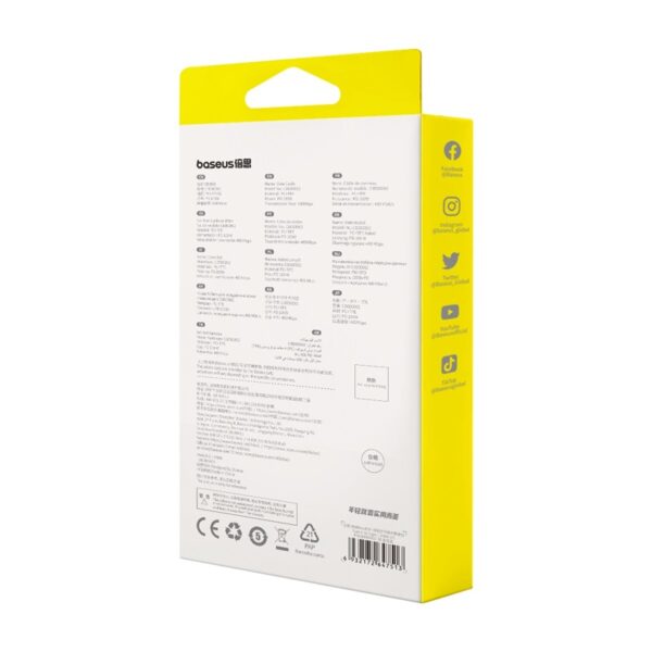 Baseus Free2Draw Mini Retractable Charging Cable Type-C to Type-C 100W 1m Galaxy Blue