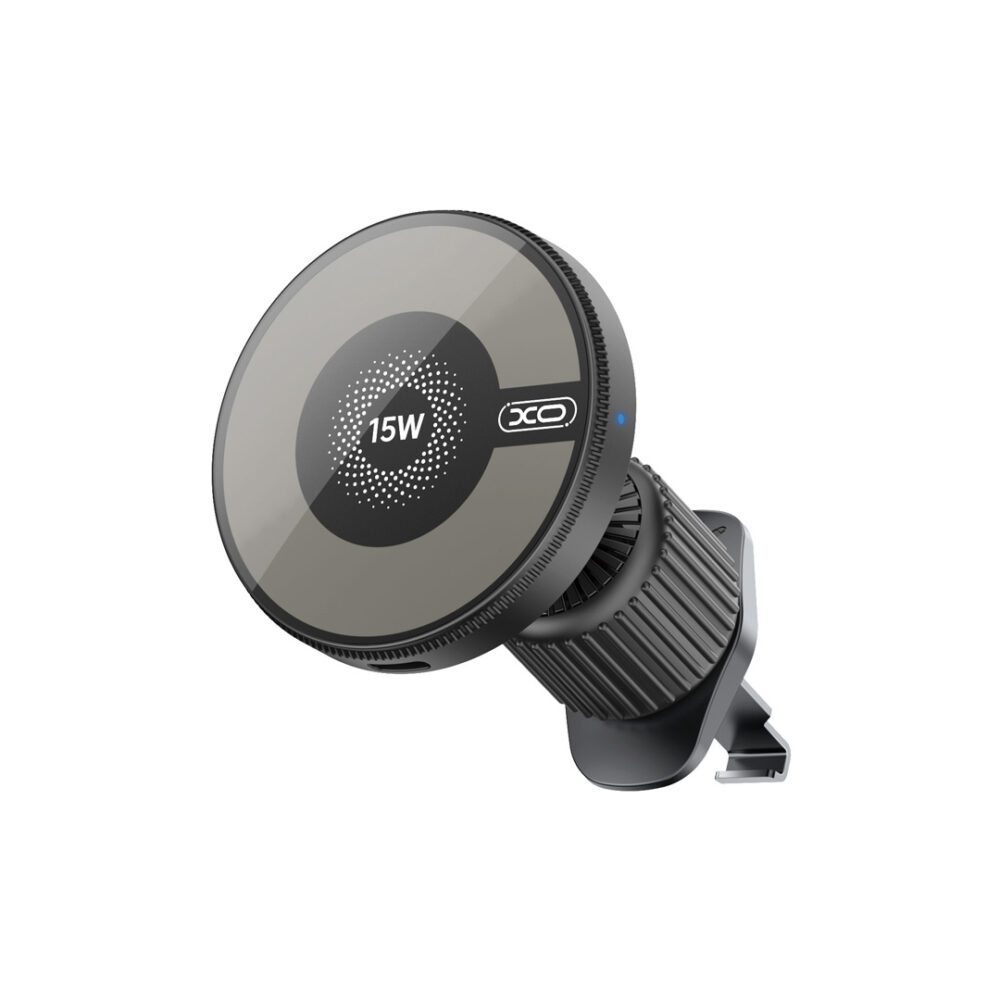 399517_oryg XO car holder magnetic CX025 with wireless inductive charger 15W black air vent