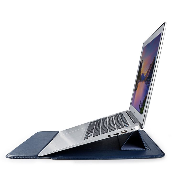 399799_oryg Devia laptop bag / MacBook bracket bag Ultra-Thin 15,4'' waterproof PU leather blue