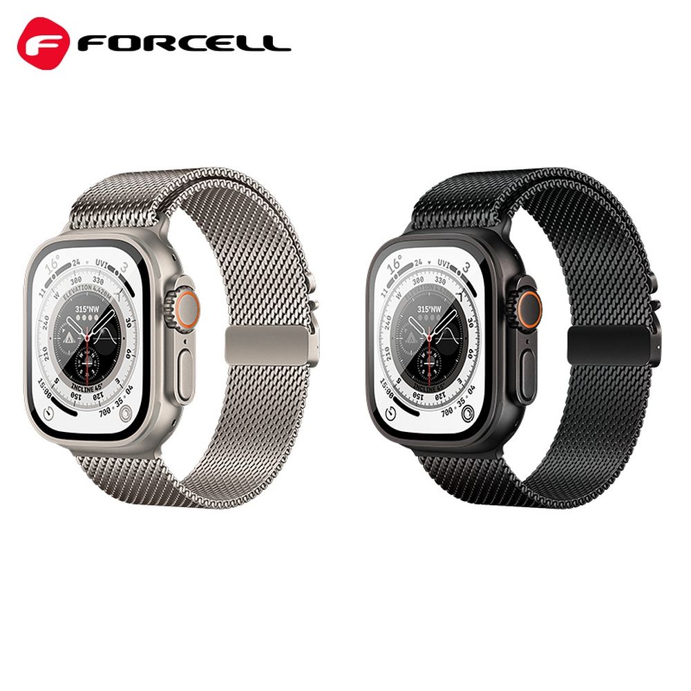 3f5160b6ad8c56676807654eb13d6eeb FORCELL F-DESIGN FA11 stainless steel strap for APPLE Watch 38 / 40 / 41 mm silver