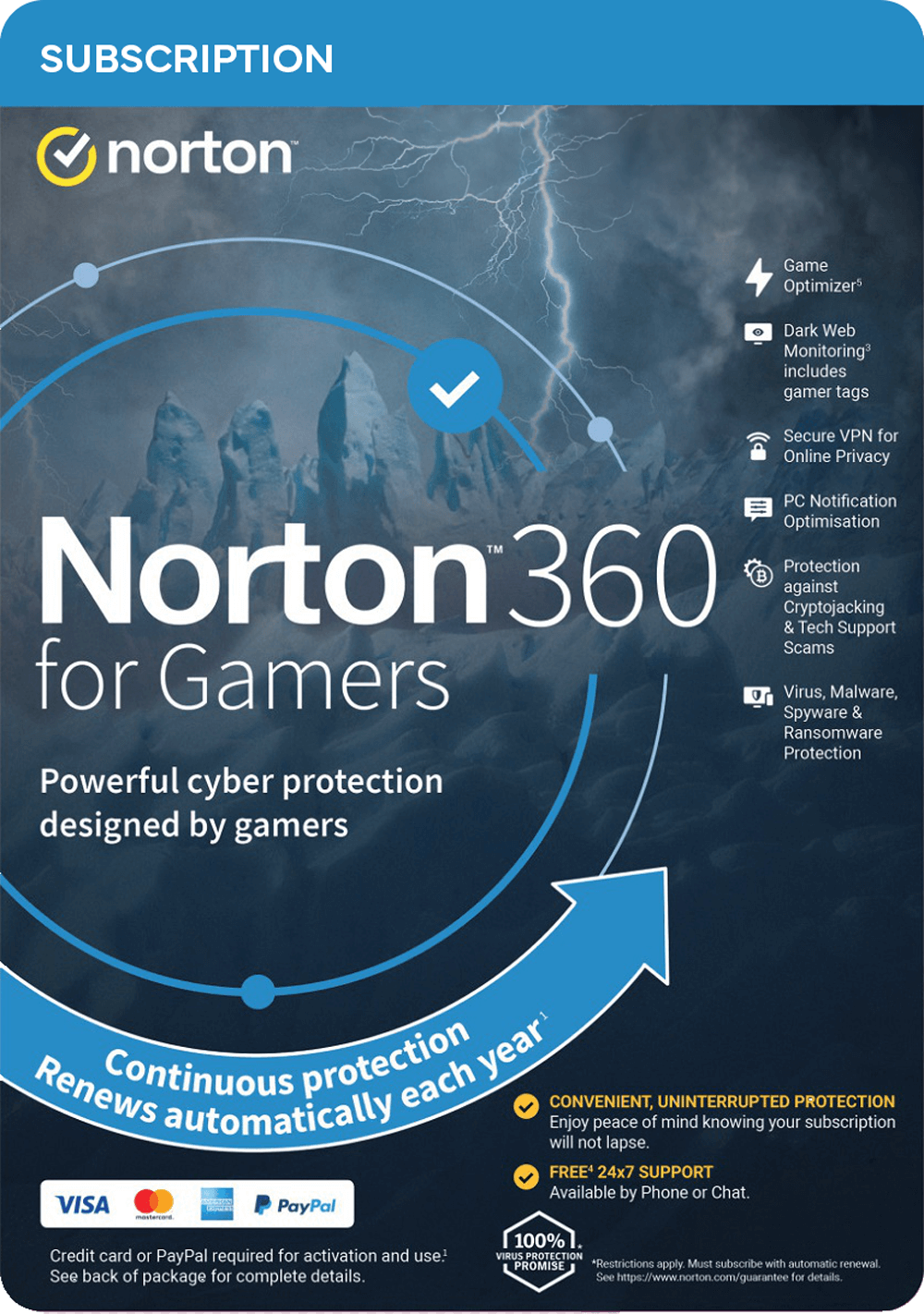 3qw1n9Do0312bk Norton 360 for Gamers 1 Χρονος 3 Συσκευες (Ηλεκτρονική Άδεια)