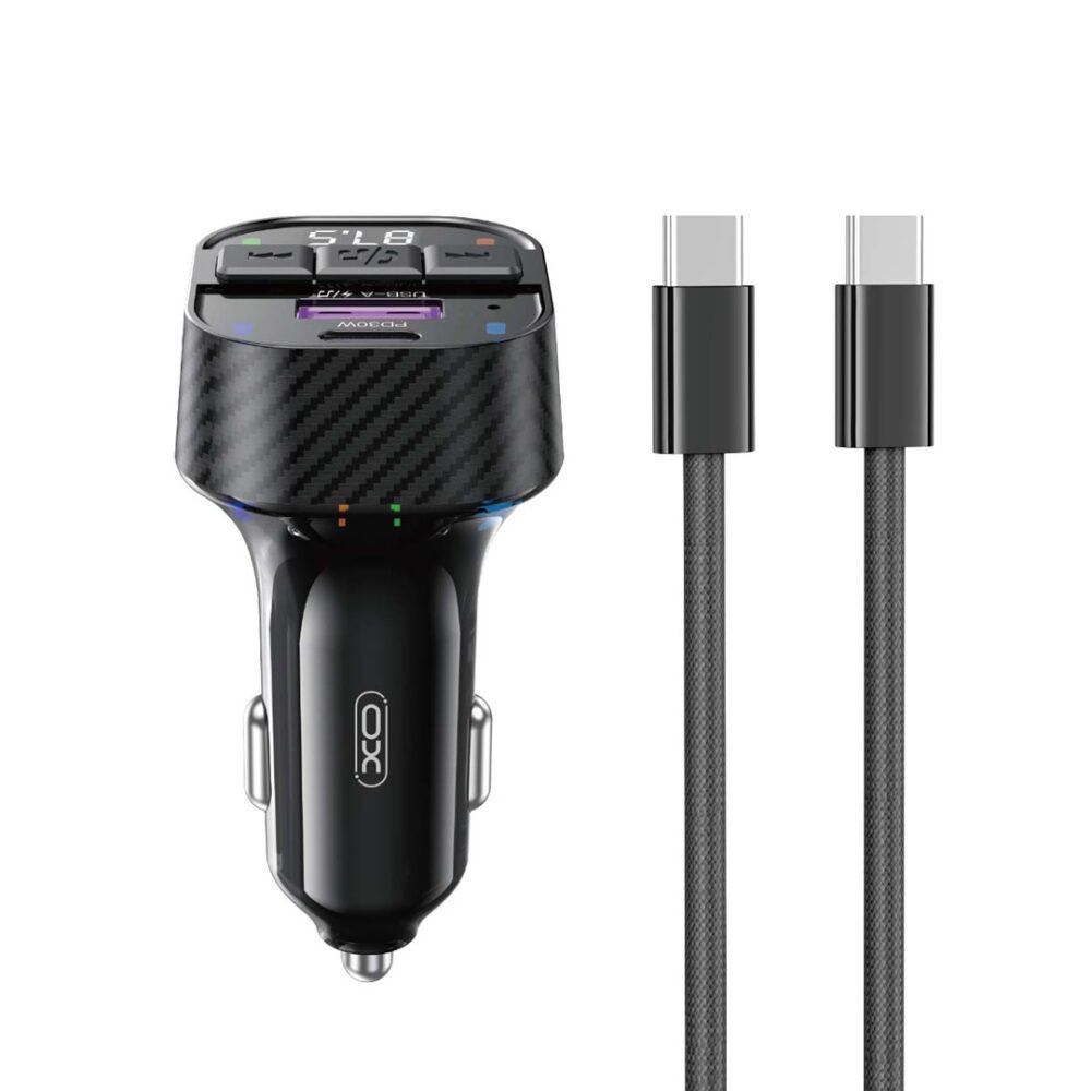 400213_oryg XO transmitter FM BCC17 Bluetooth MP3 car charger 30W black
