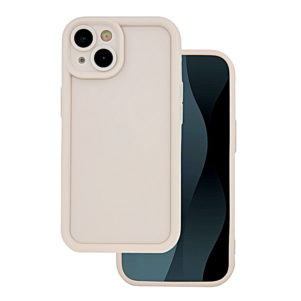 400260_oryg Rim TPU case for iPhone 15 Pro 6,1" beige